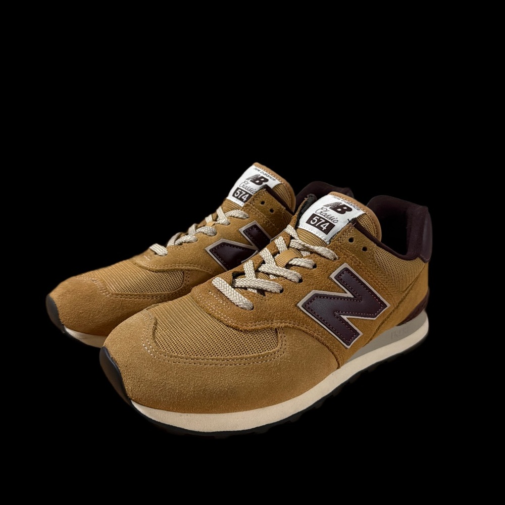 New Balance 574 Tan and Brown Lifestyle sneakers Men’s size 10.5 EUC 1X